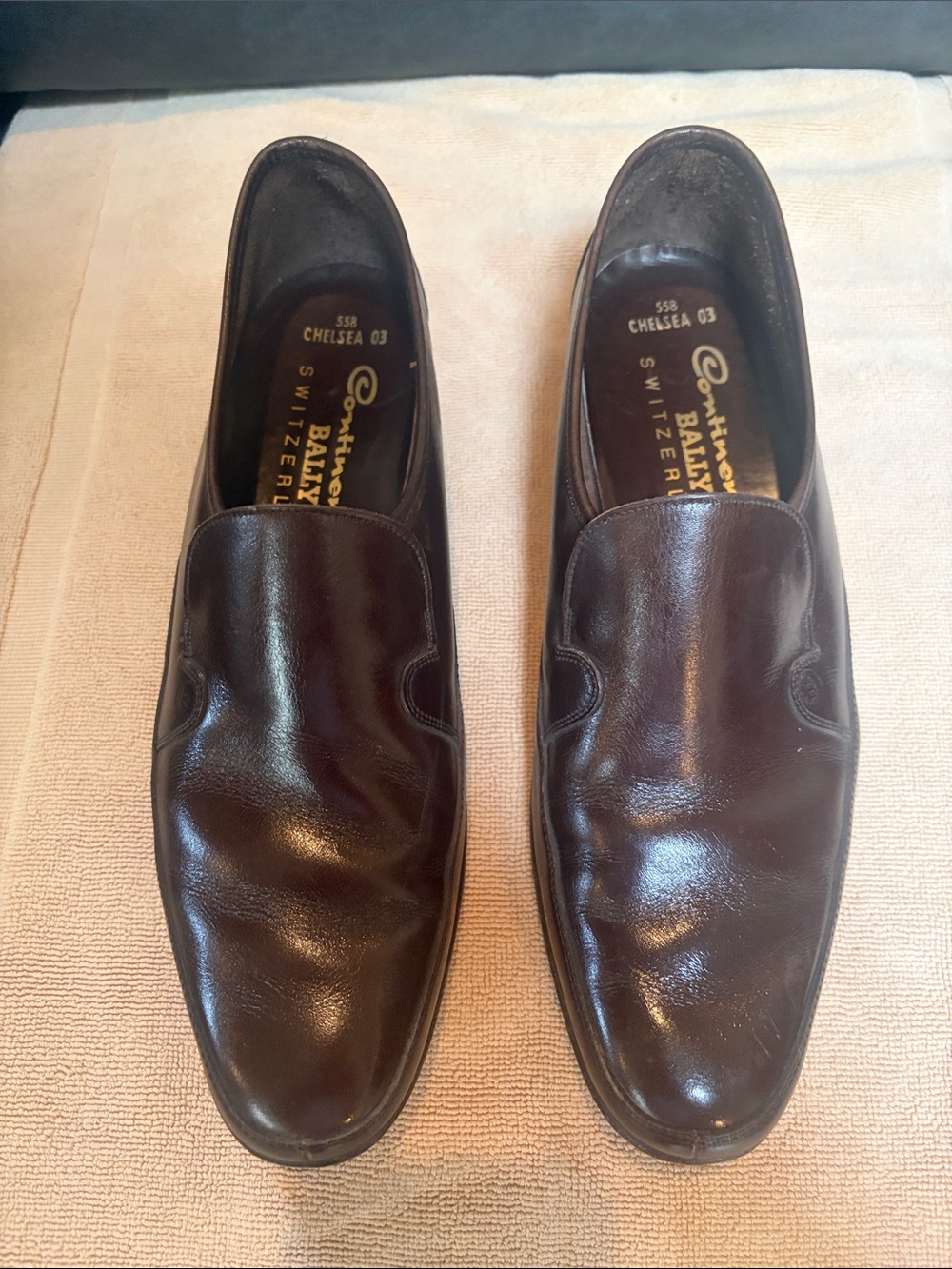 Bally Men’s Dark Brown Leather Slip-On Loafers